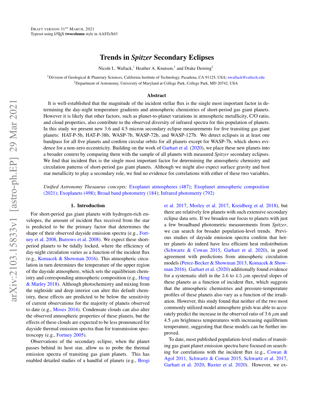 Trends in Spitzer Secondary Eclipses