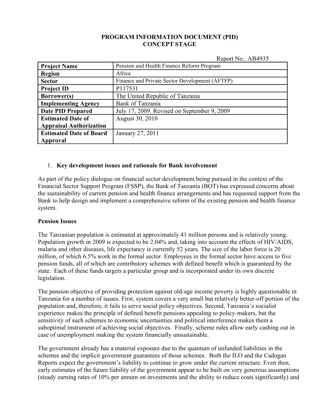 Project Information Document (Pid) s23