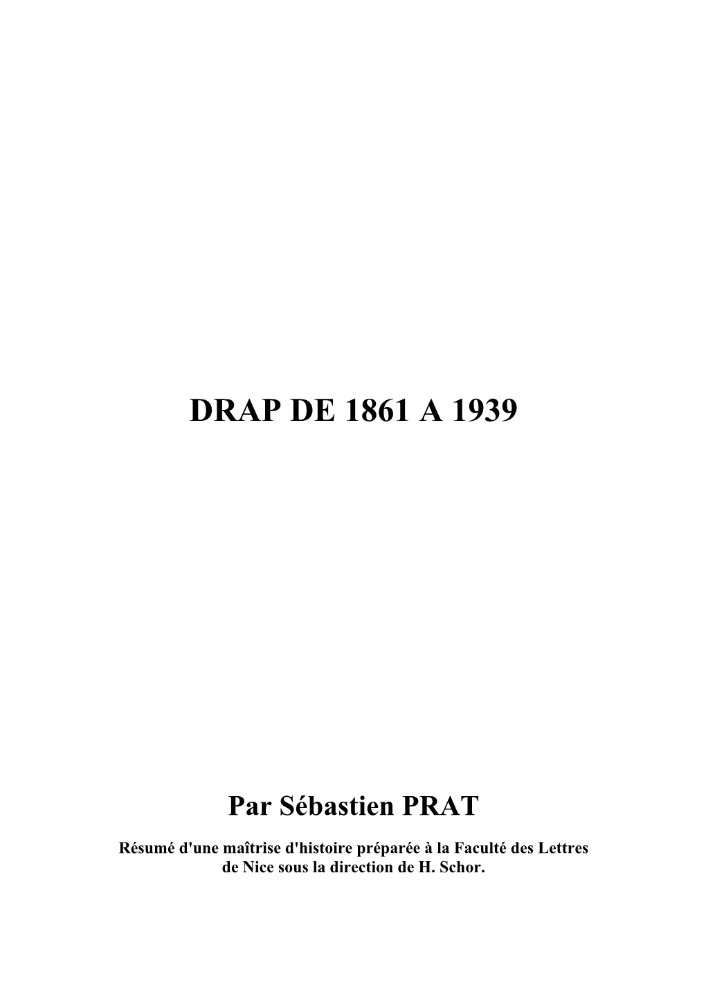 Drap De 1861 a 1939