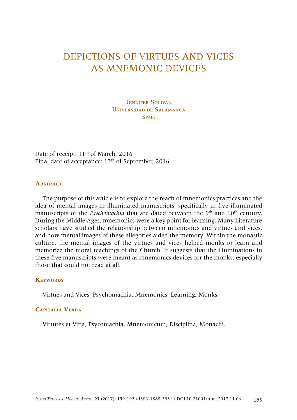 Depictions of Virtues and Vices As Mnemonic Devices