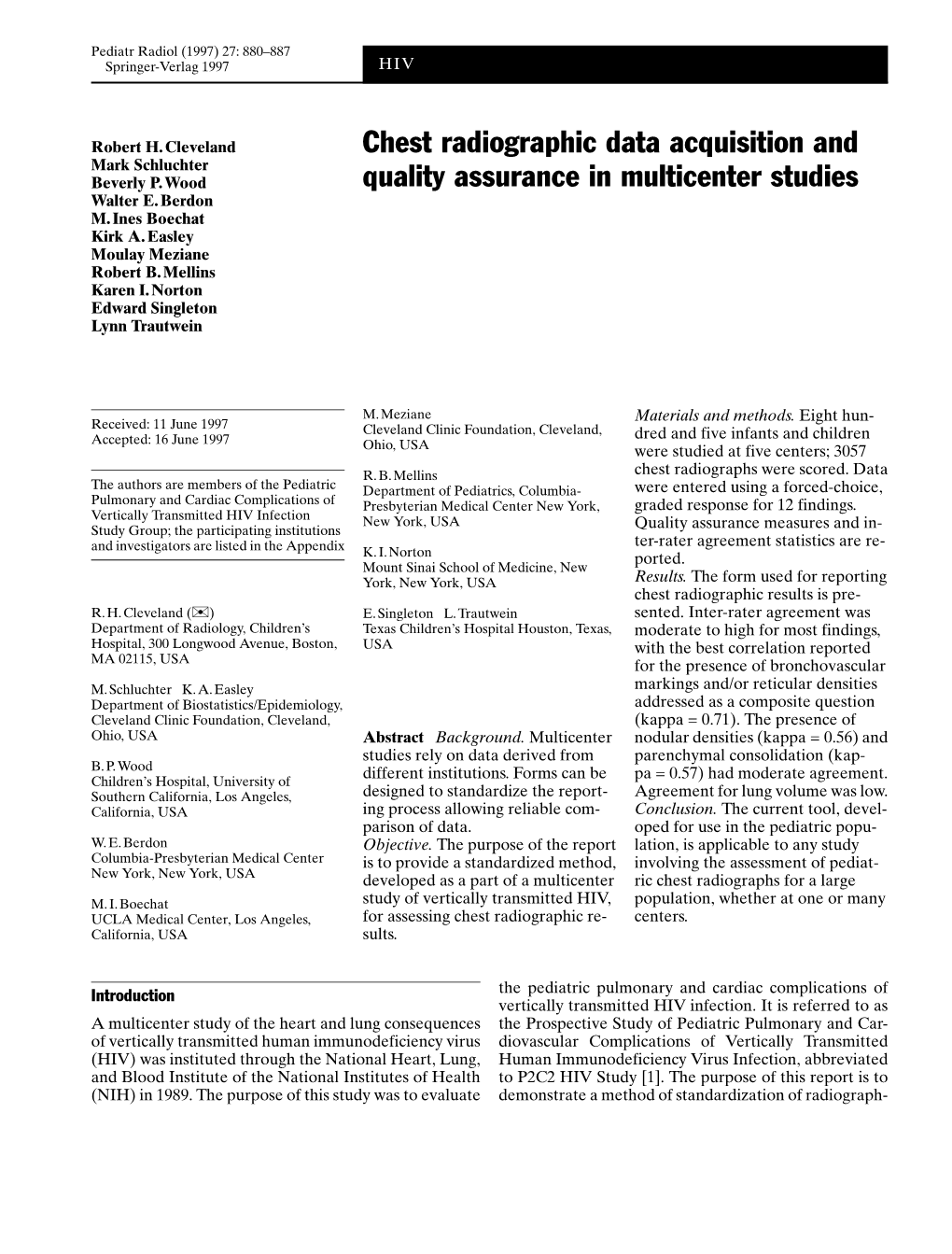 Chest Radiographic Data Acquisition and Quality Assurance In
