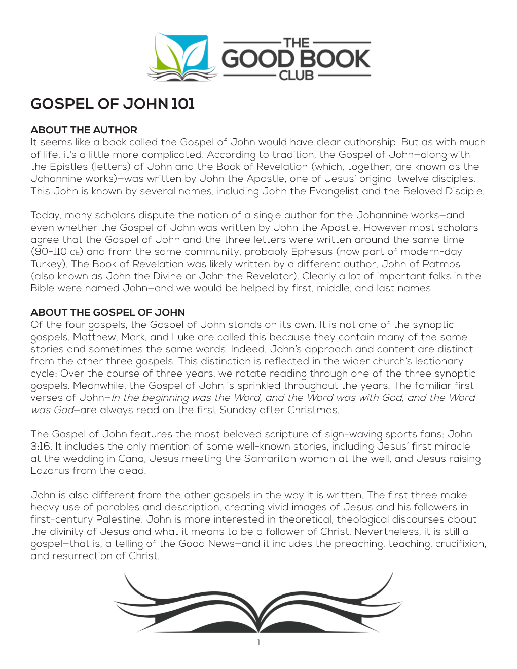 Gospel of John 101