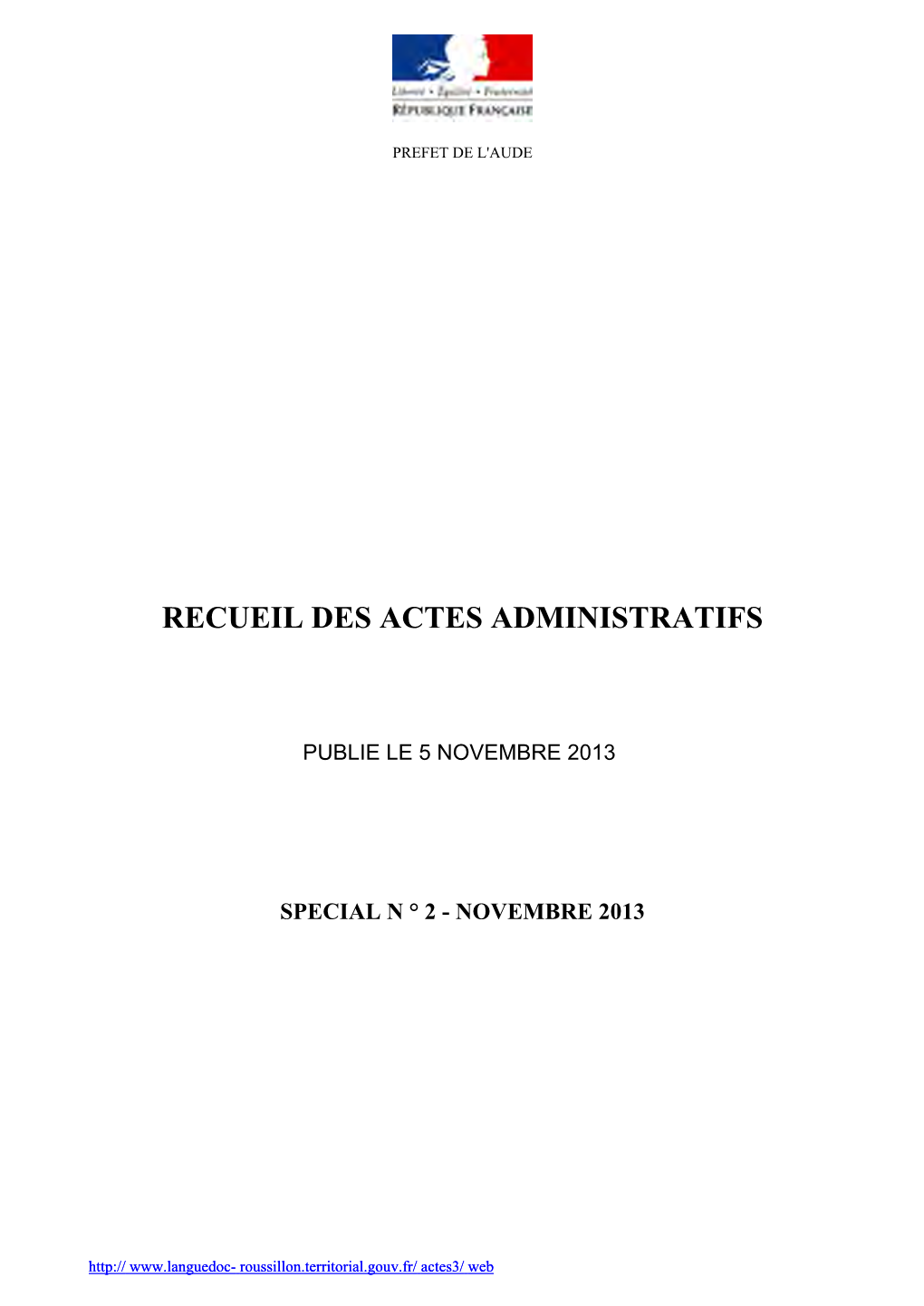 Recueil Des Actes Administratifs