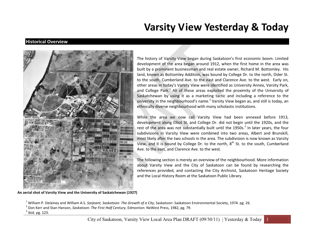 Varsity View History