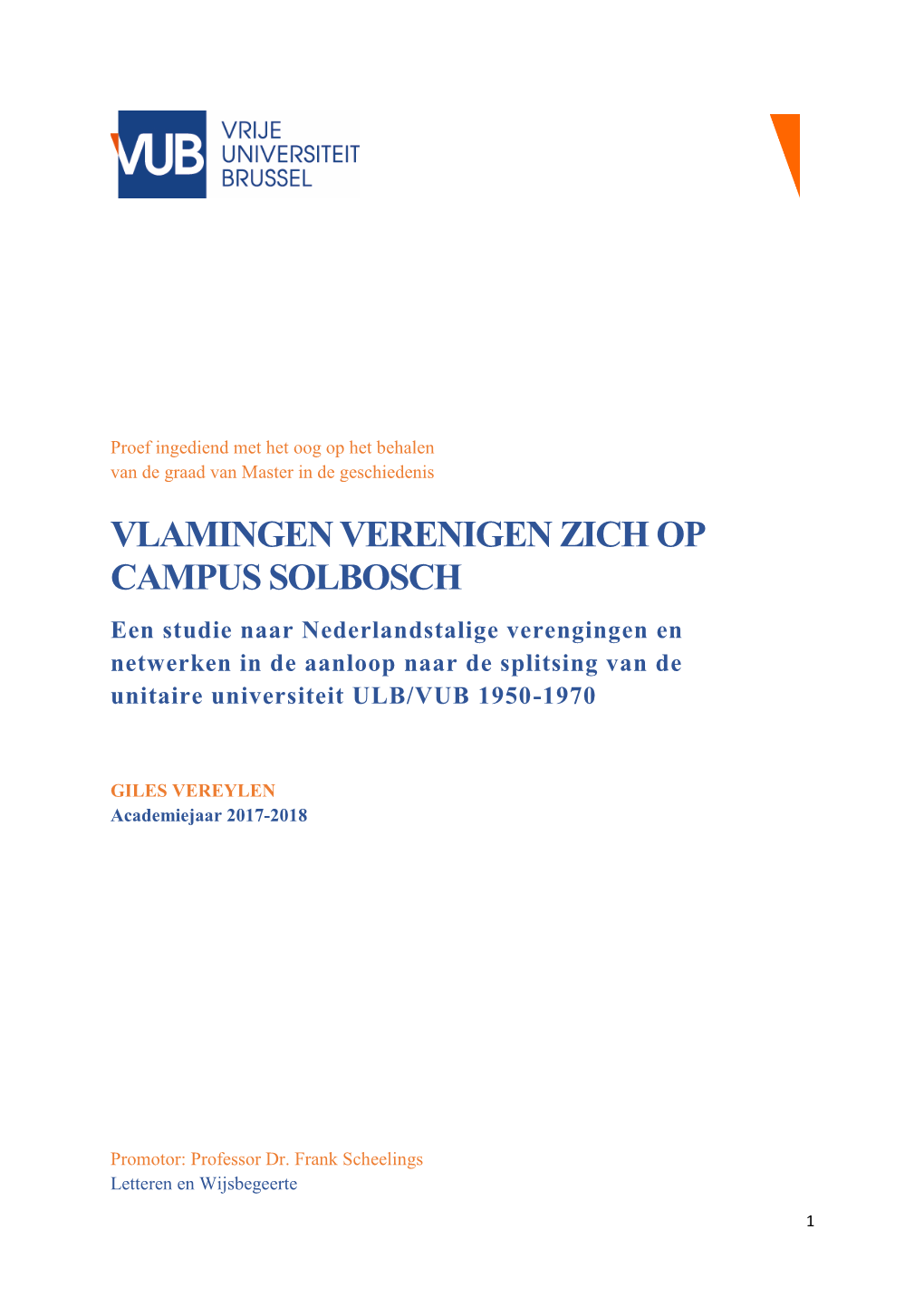 Vlamingen Verenigen Zich Op Campus Solbosch