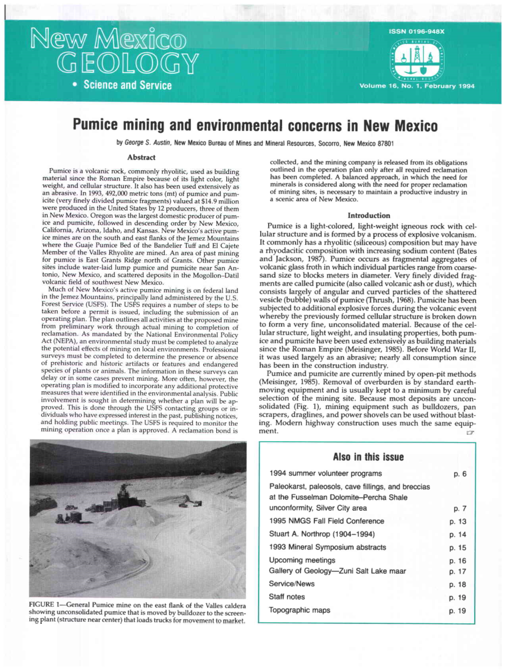 Pumice Mining and Environmental Concerns in New Mexico