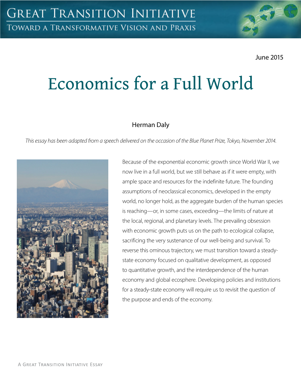 Economics for a Full World