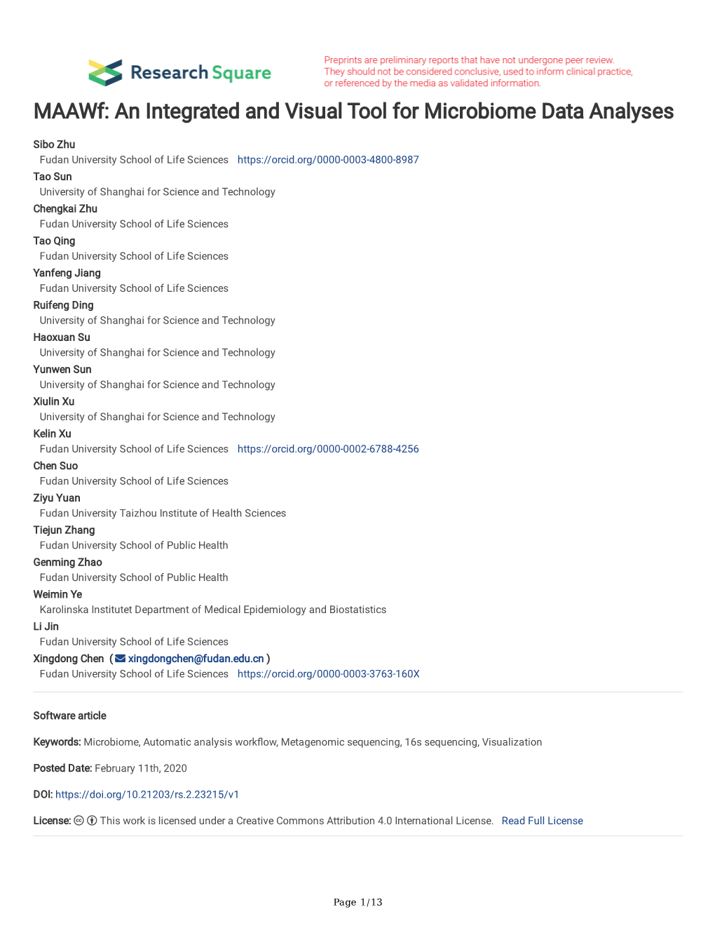 Maawf: an Integrated and Visual Tool for Microbiome Data Analyses