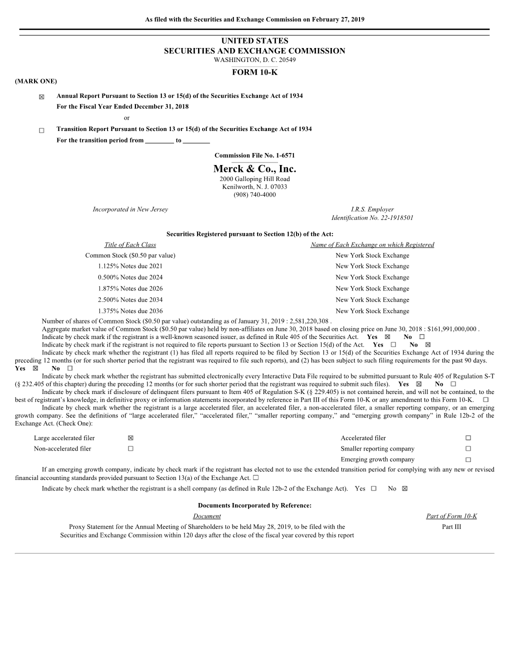 Merck & Co., Inc