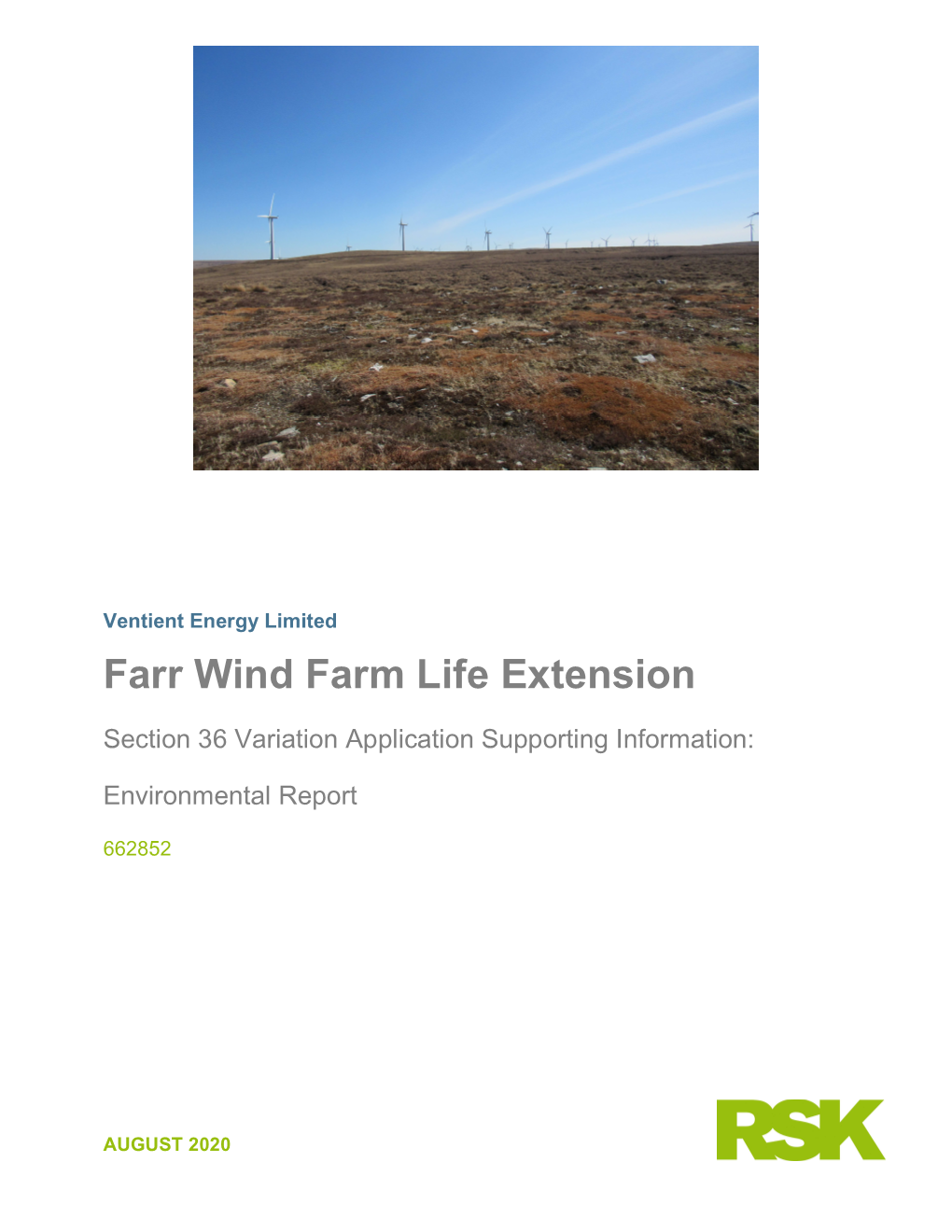 Farr Wind Farm Life Extension
