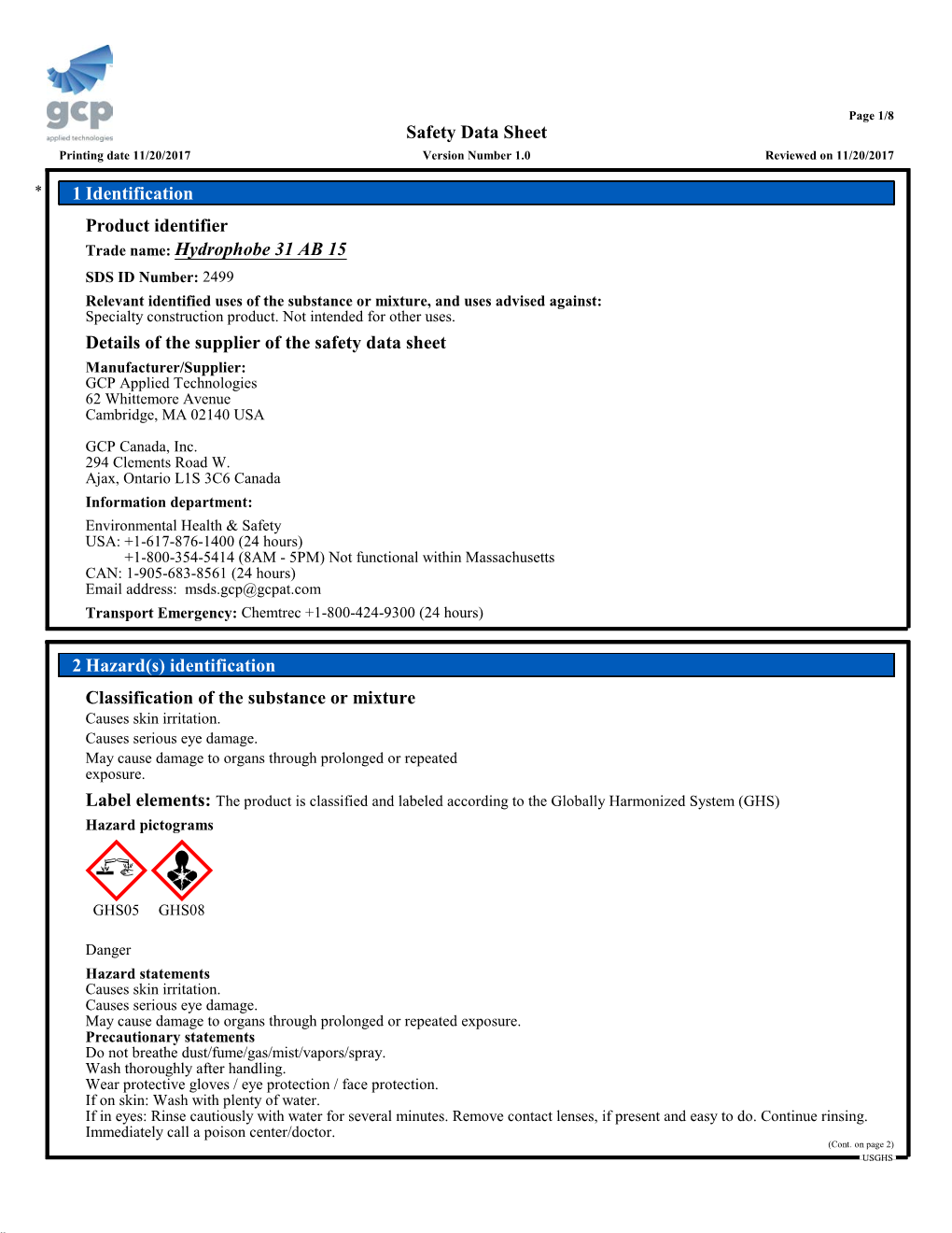 SD2499 - Hydrophobe 31 AB 15 (USGHS)