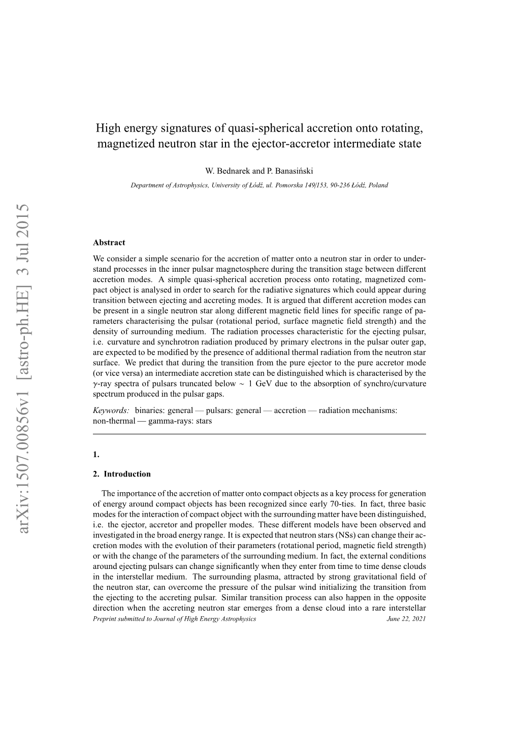 High Energy Signatures of Quasi-Spherical Accretion Onto