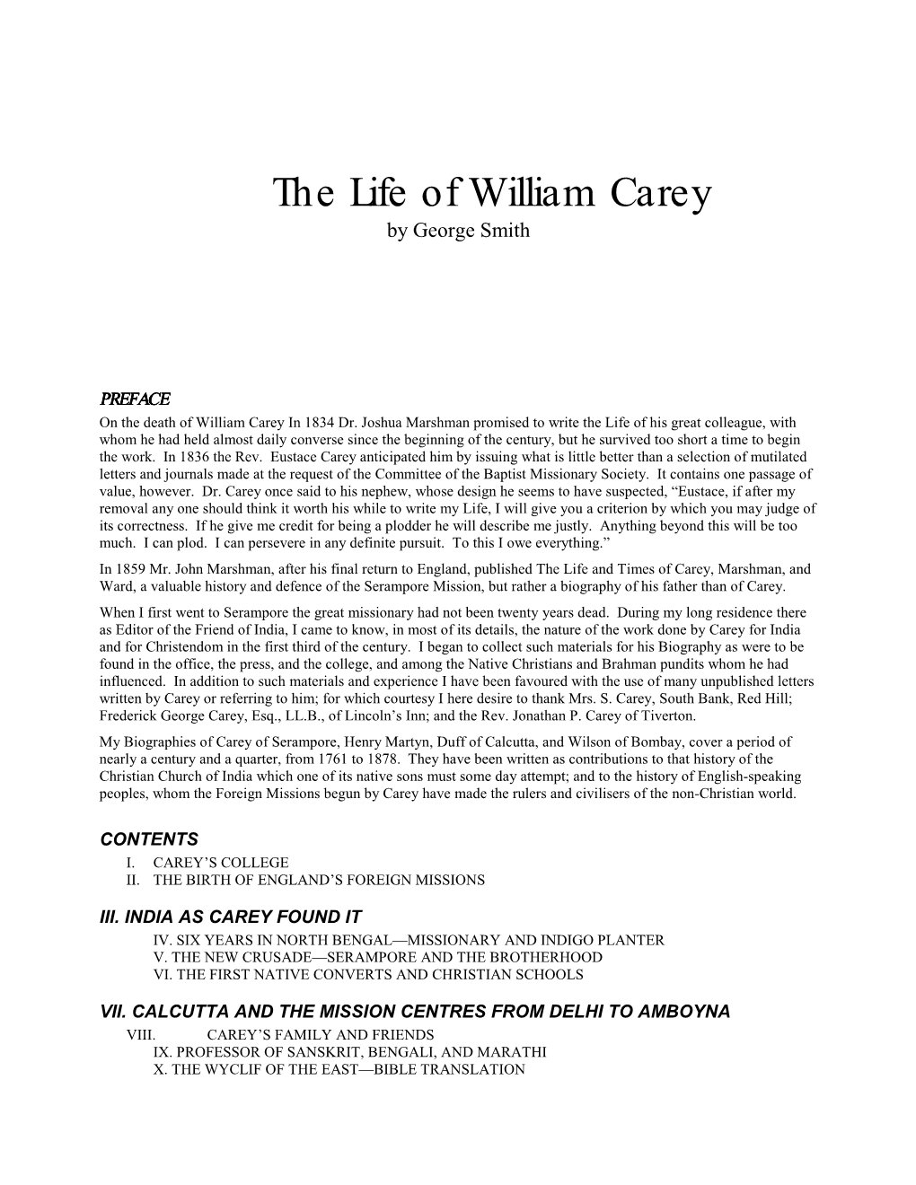 The Life of William Carey, Shoemaker & Missionary