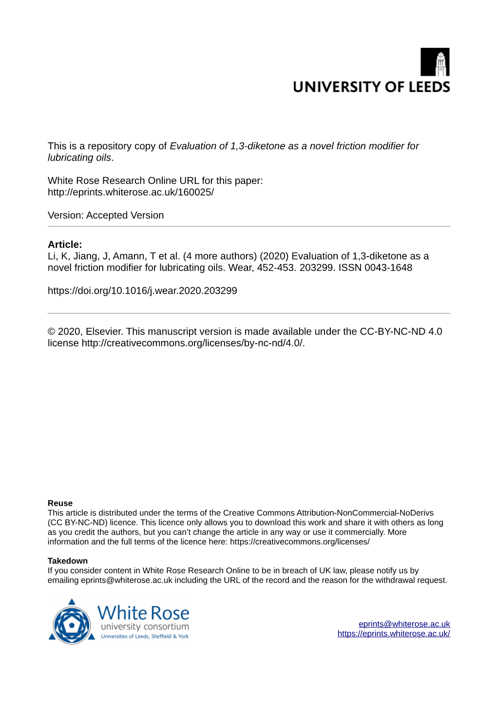 Evaluation of 1,3-Diketone As a Novel Friction Modifier for Lubricating Oils