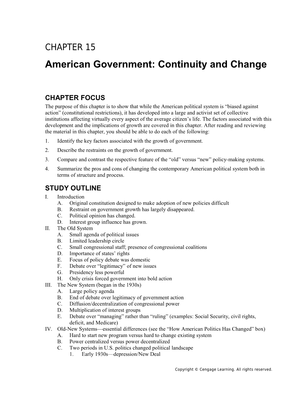 American Government: Continuity and Change