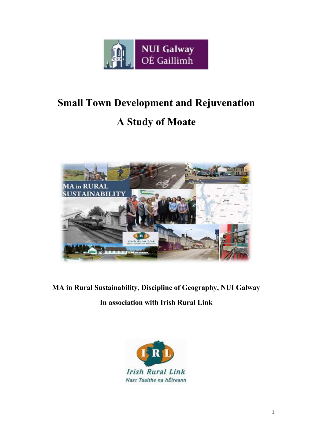 Small Town Development and Rejuvenation a Study of Moate