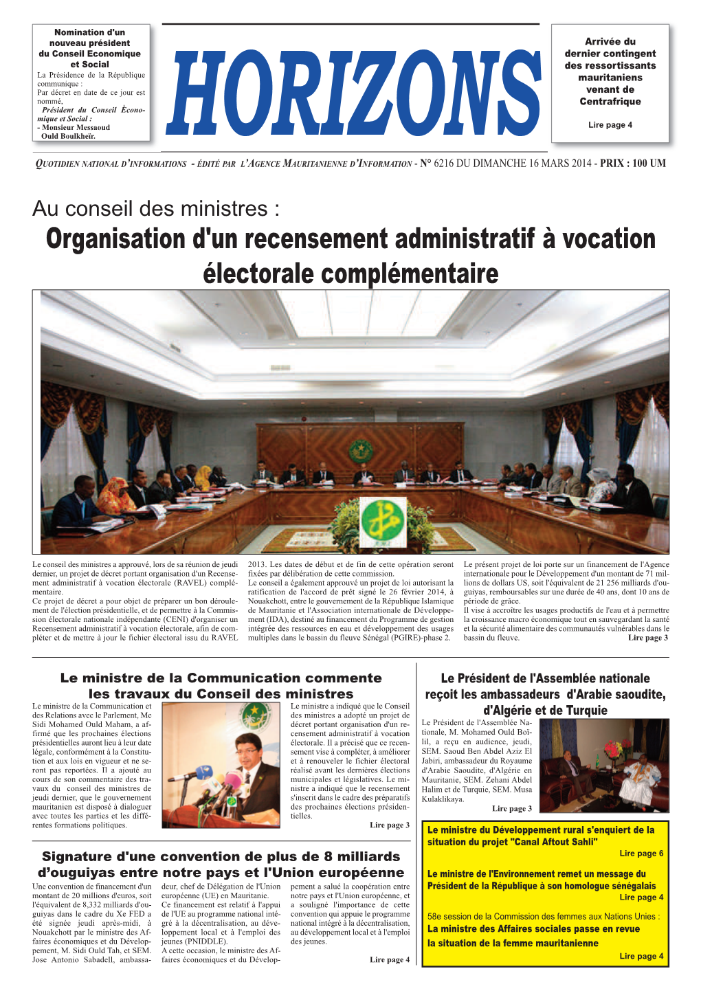 Organisation D'un Recensement Administratif À Vocation Électorale Complémentaire