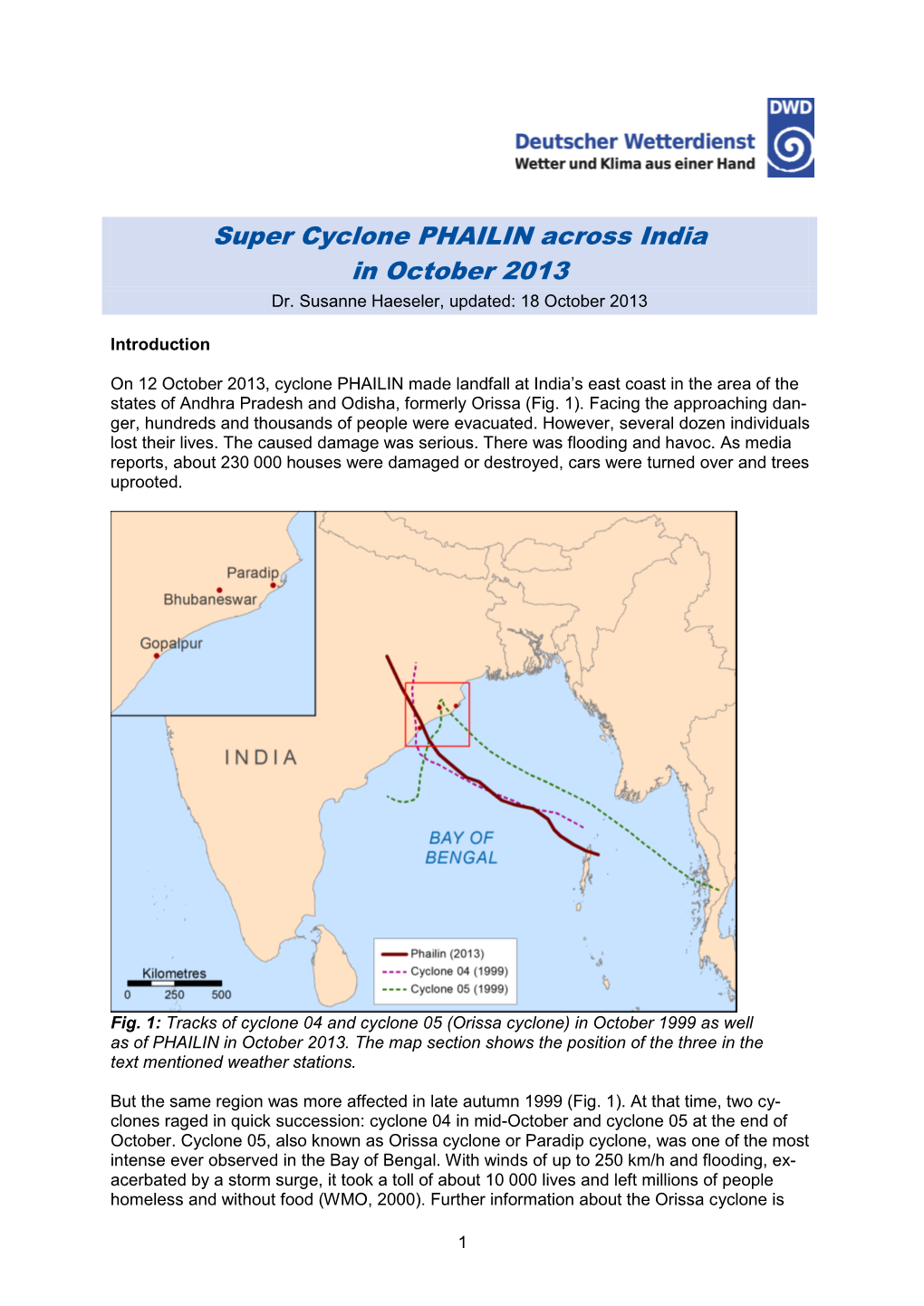 Super Cyclone PHAILIN Across India in October 2013 Dr
