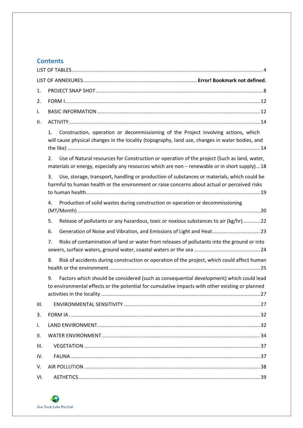 Contents LIST of TABLES