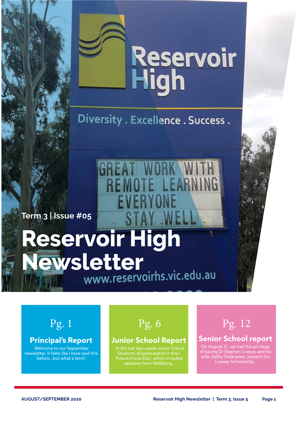 Reservoir High Newsletter