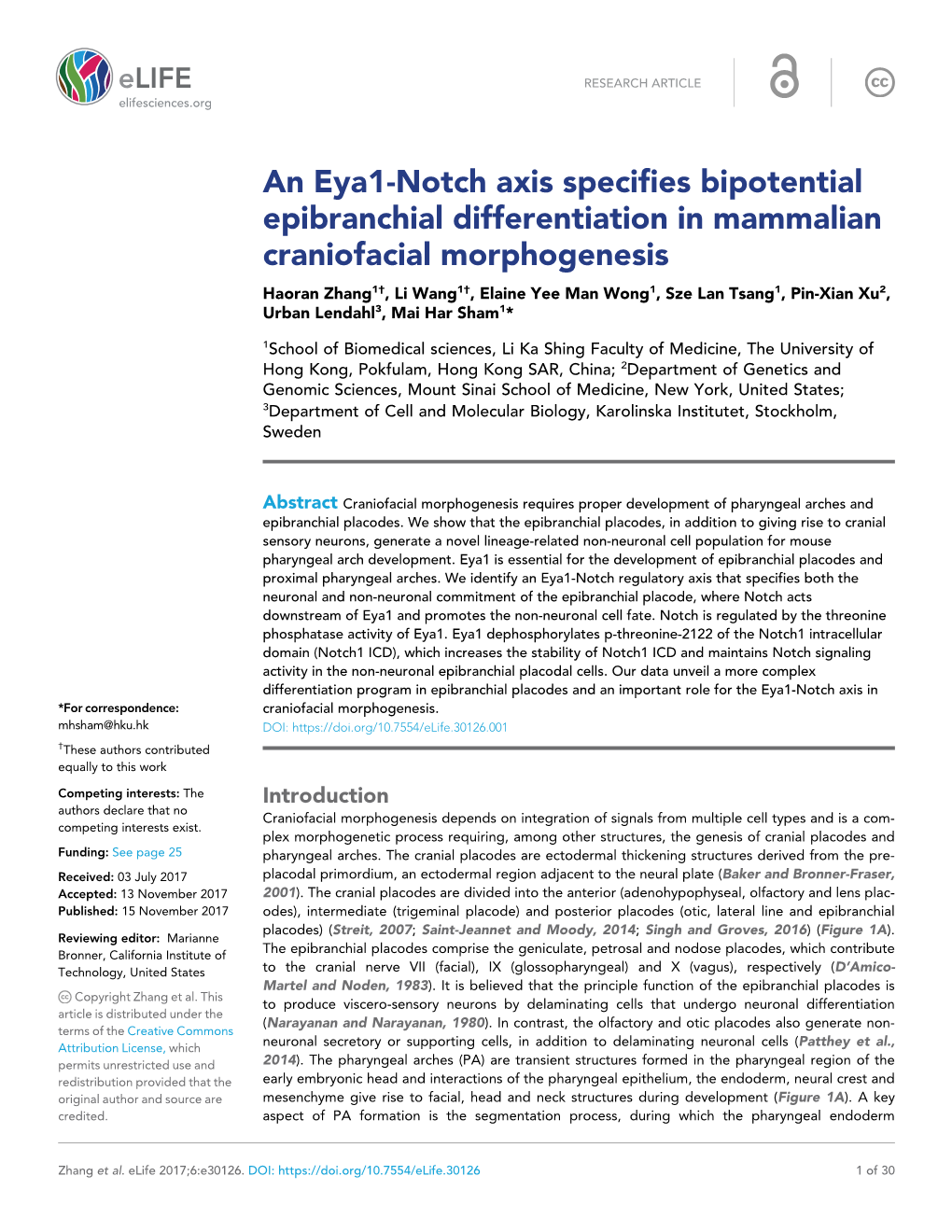 An Eya1-Notch Axis Specifies Bipotential Epibranchial