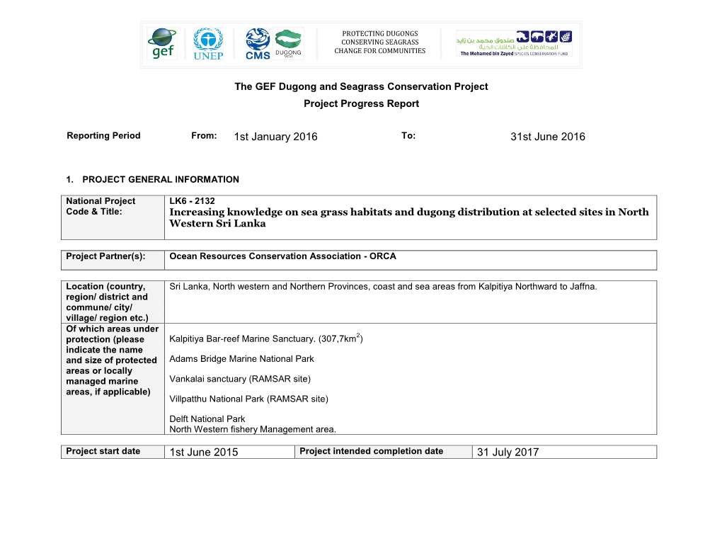 Half Yearly Progress Report LK6 July 2016