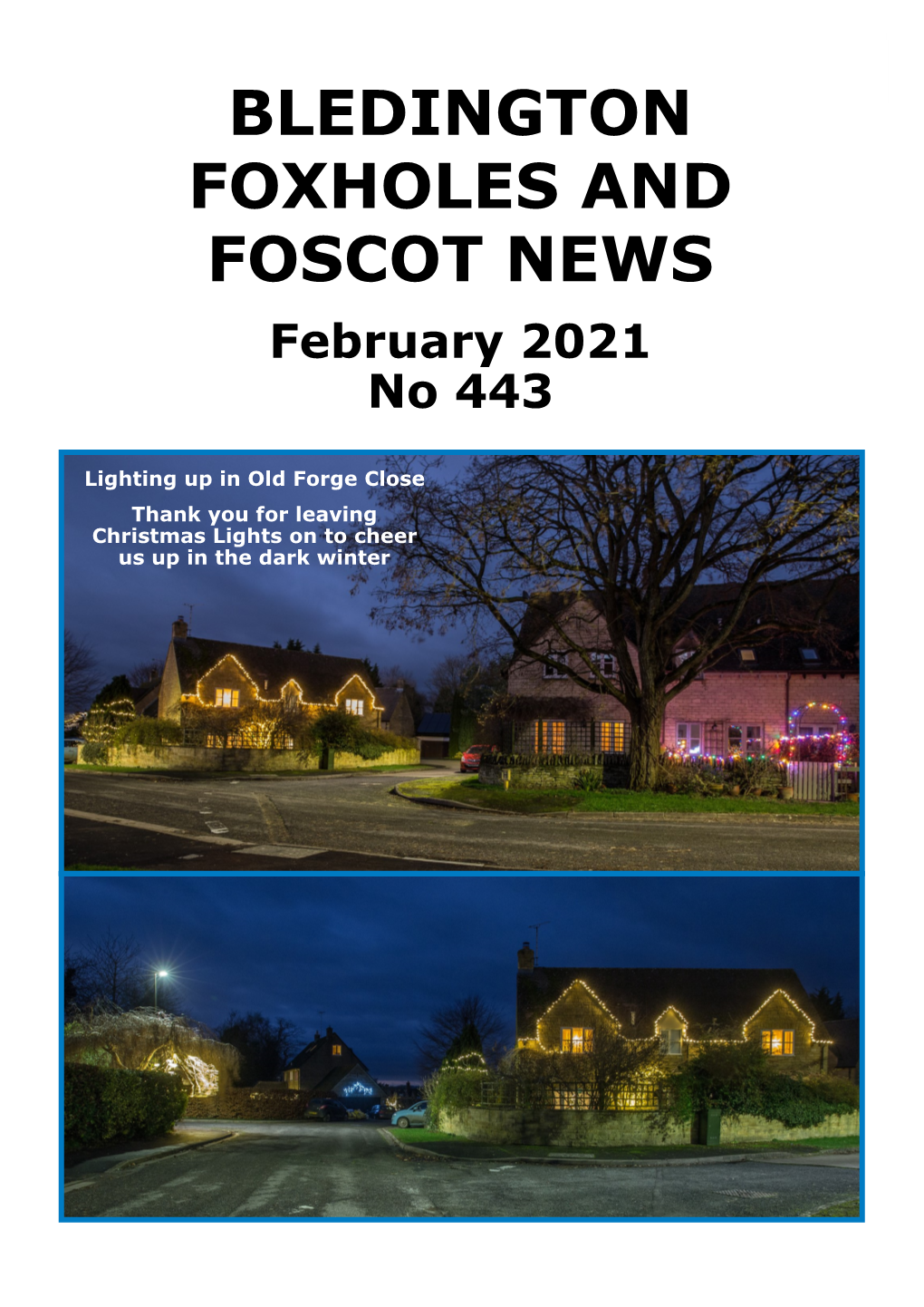 BLEDINGTON FOXHOLES and FOSCOT NEWS February 2021 No 443