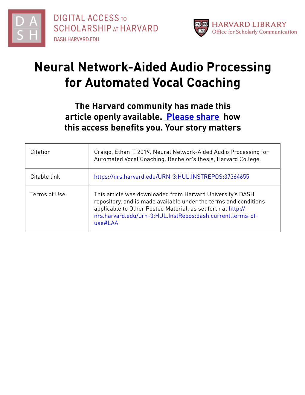 Neural Network-Aided Audio Processing for Automated Vocal Coaching