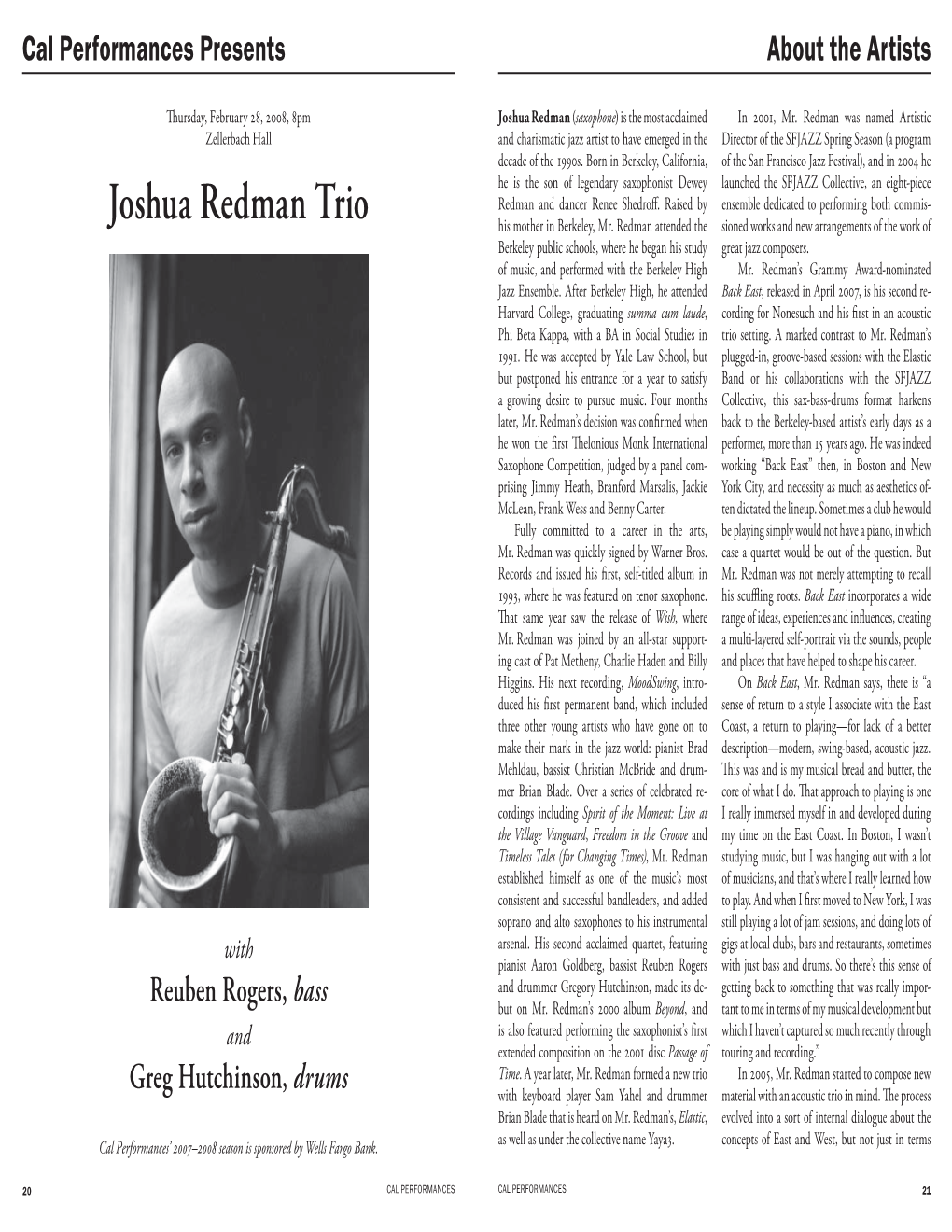 Joshua Redman Notes.Indd