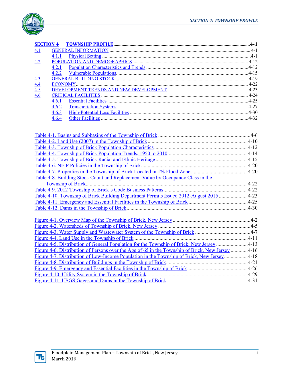 Section 4: Township Profile