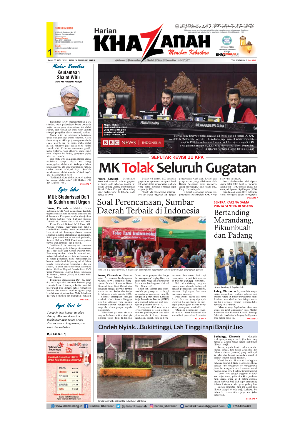 MK Tolak Seluruh Gugatan