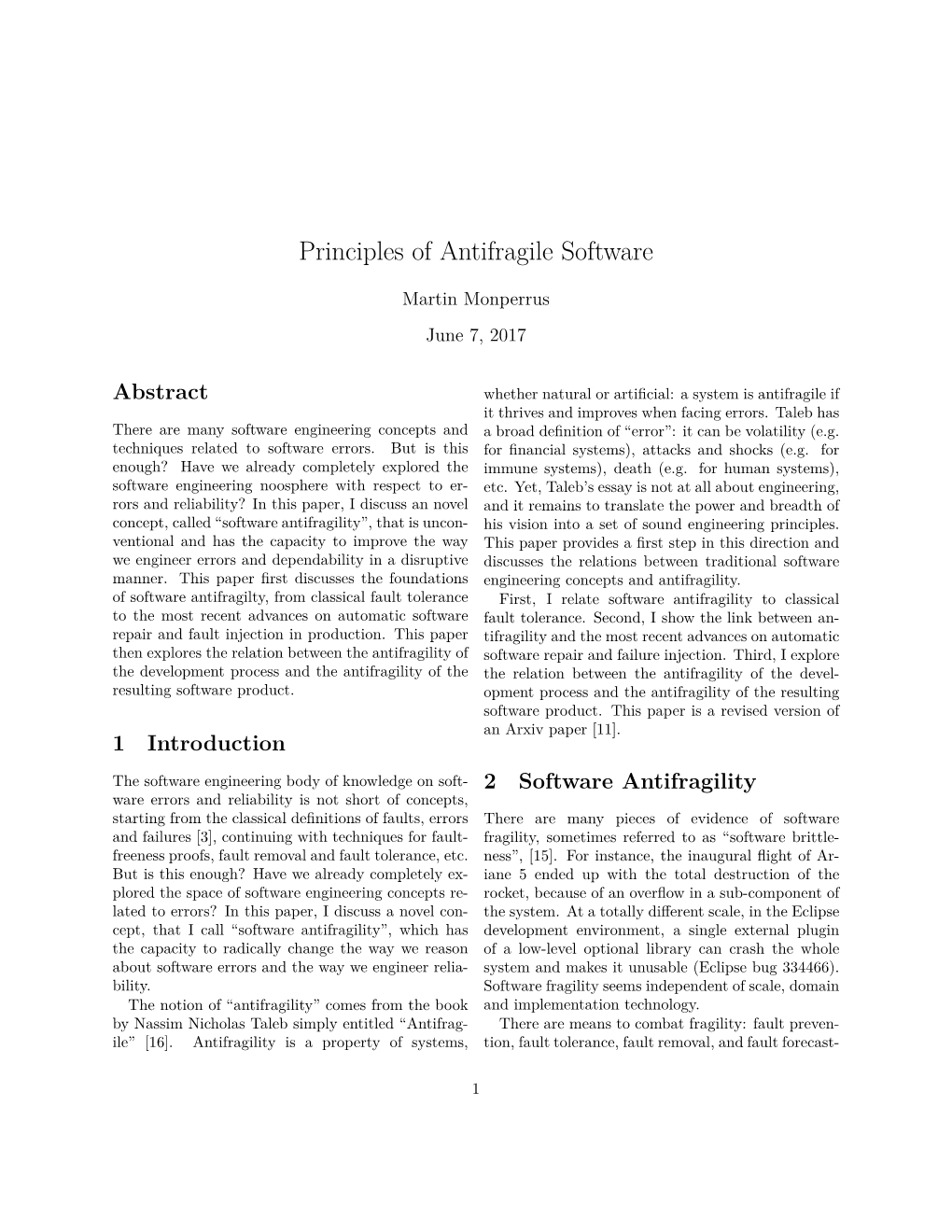 Principles of Antifragile Software