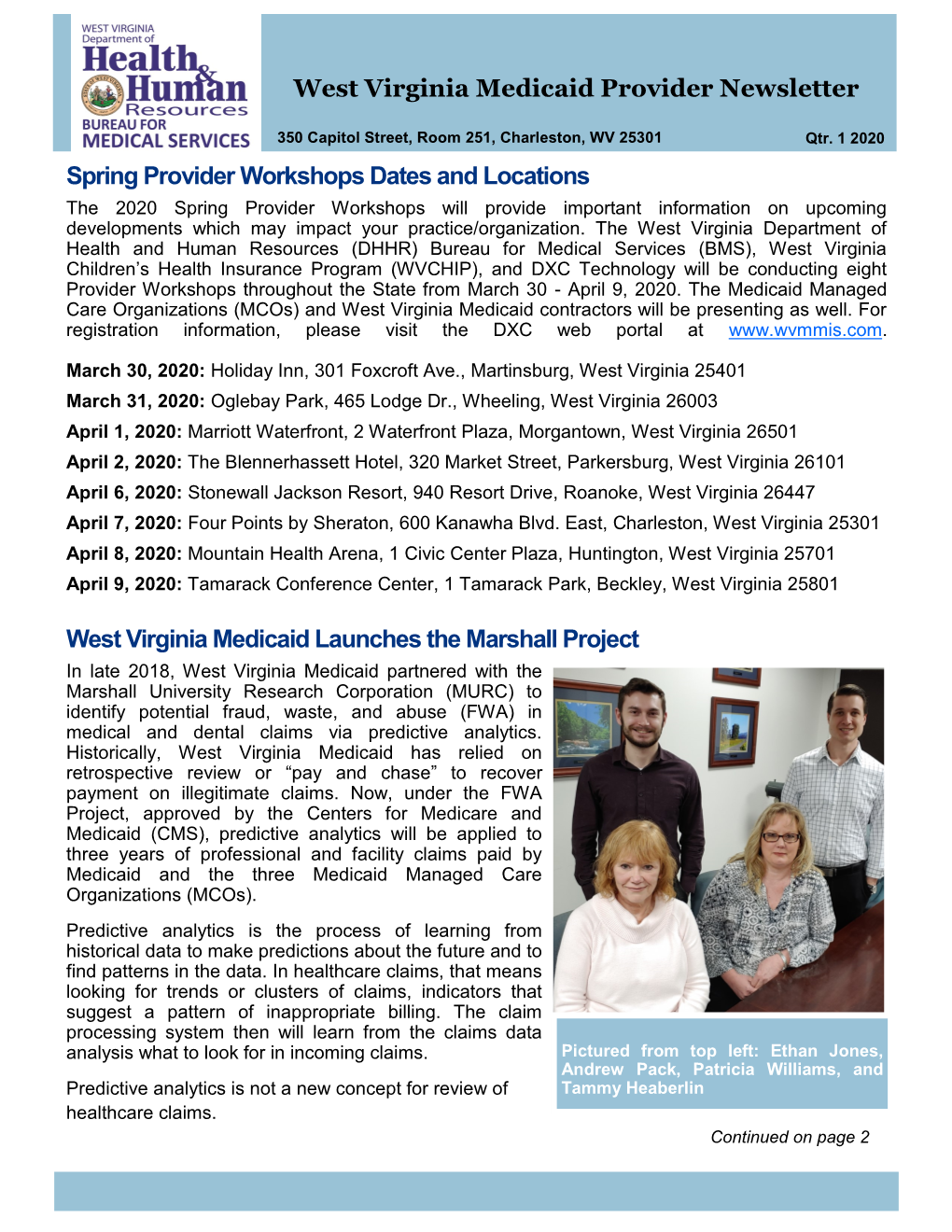 West Virginia Medicaid Provider Newsletter