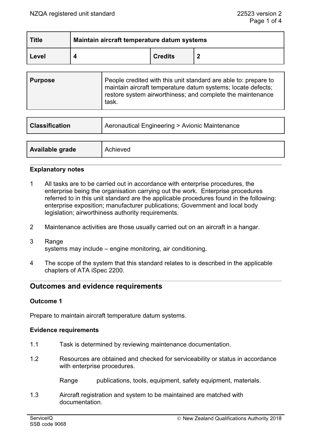 22523 Maintain Aircraft Temperature Datum Systems