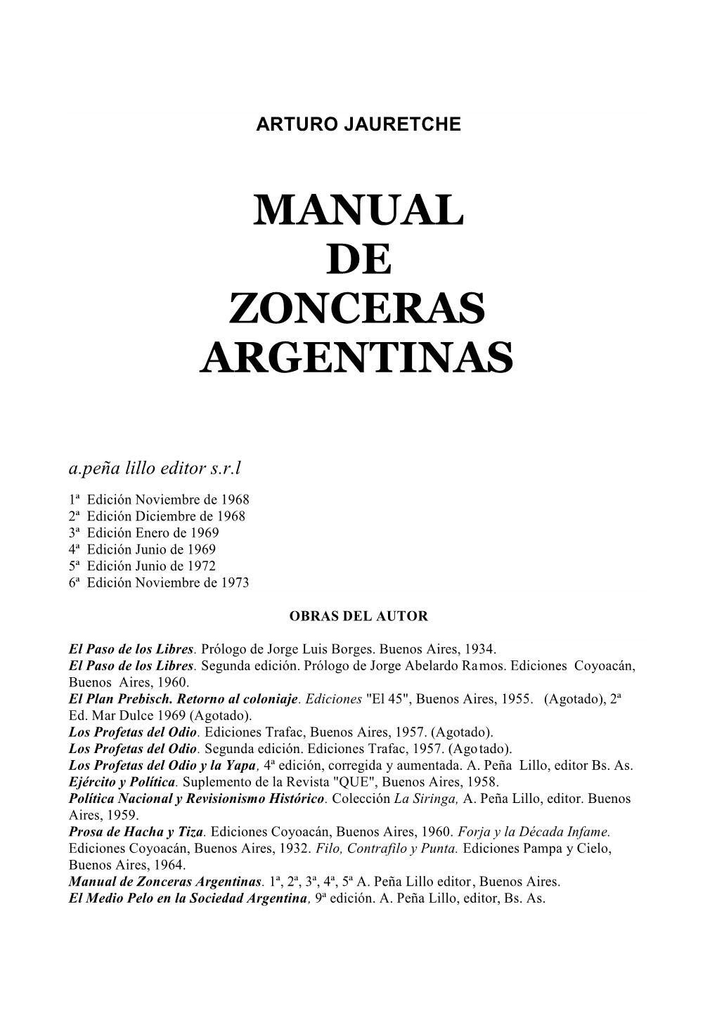 Manual De Zonceras Argentinas