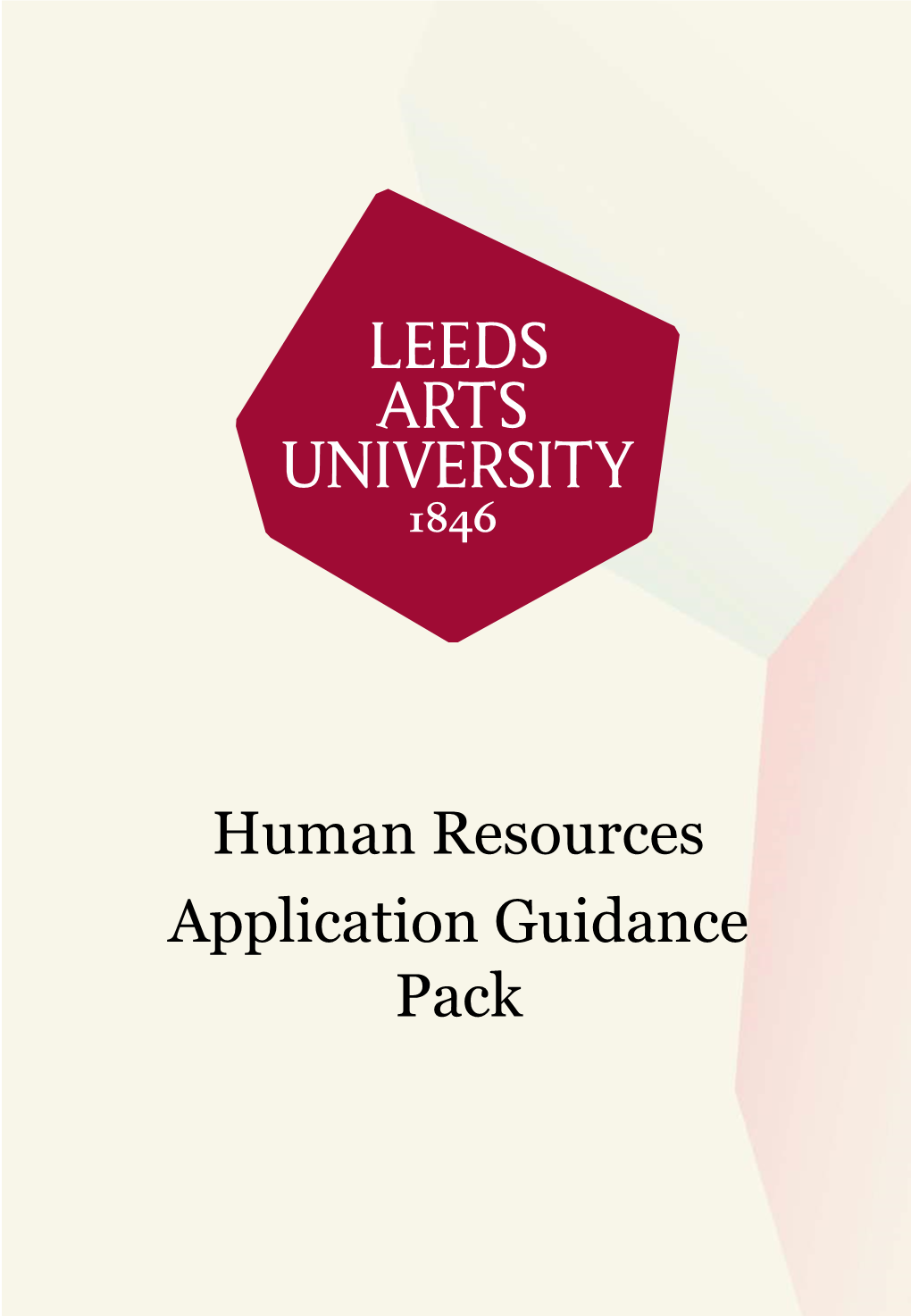 Human Resources Application Guidance Pack
