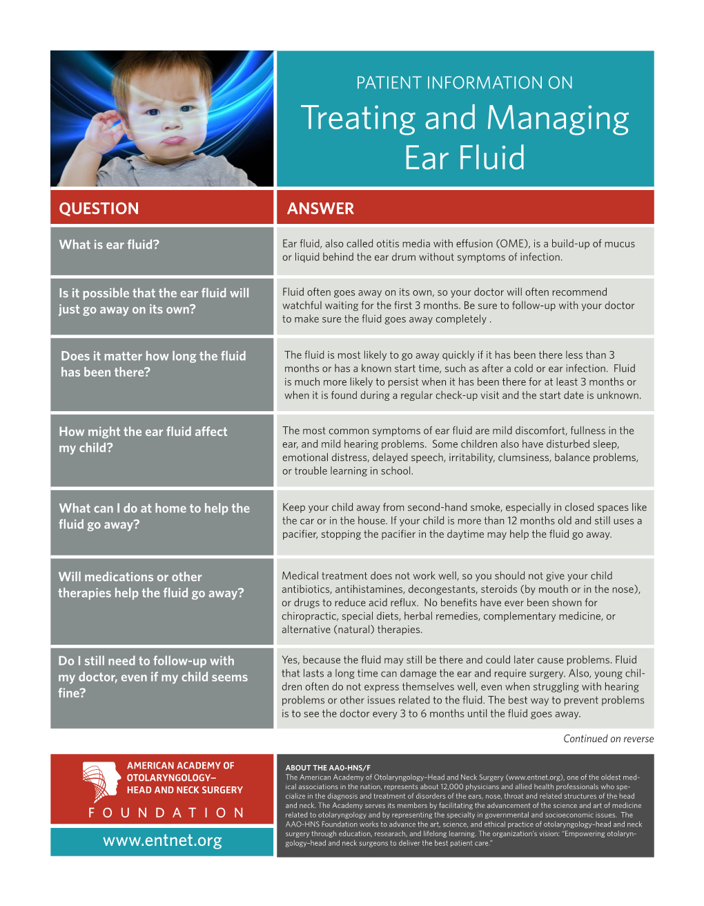 Treating and Managing Ear Fluid