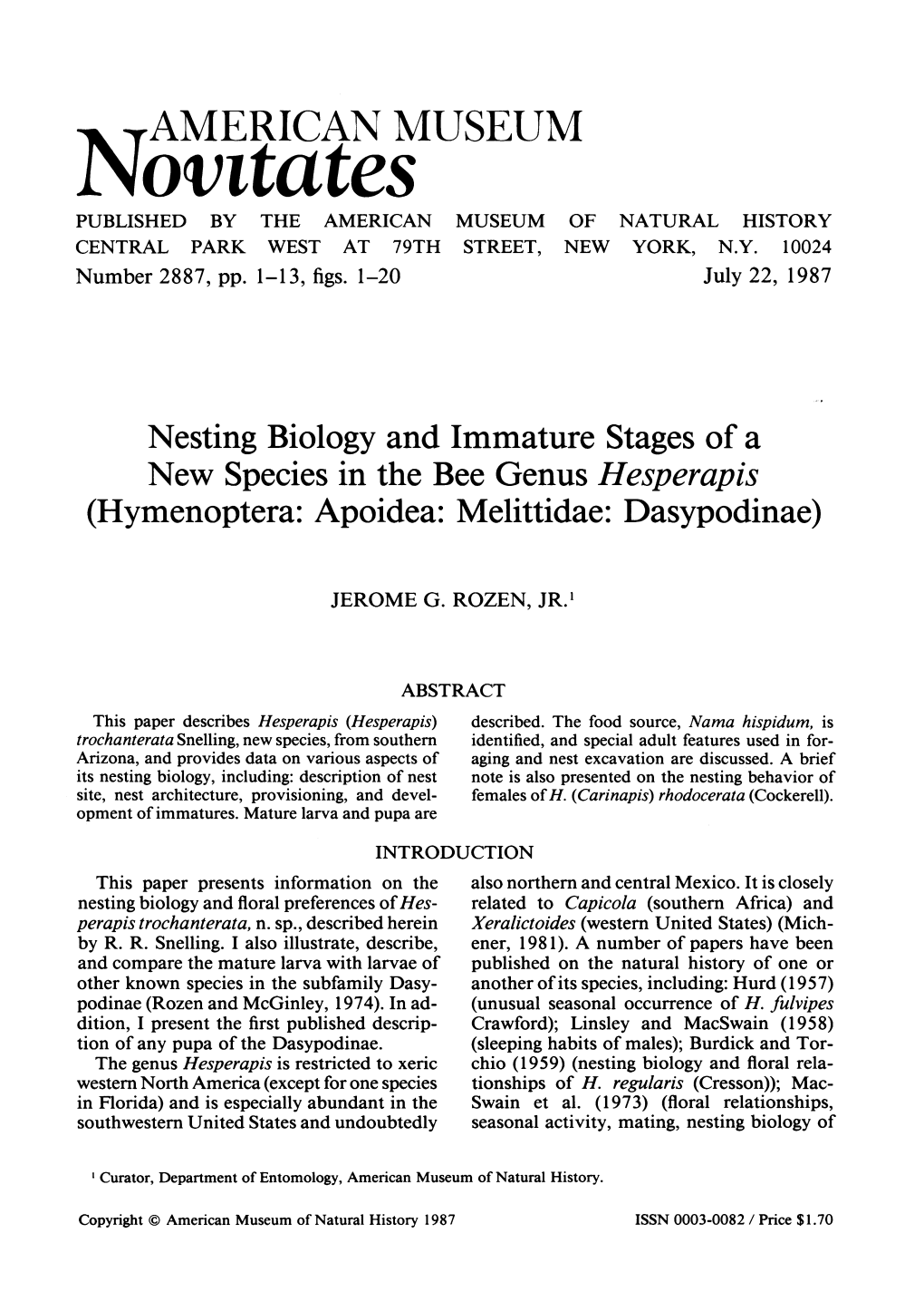 Hymenoptera: Apoidea: Melittidae: Dasypodinae