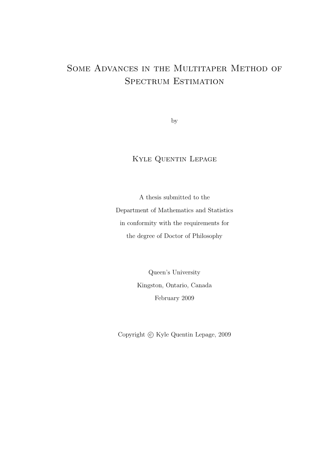 Some Advances in the Multitaper Method of Spectrum Estimation