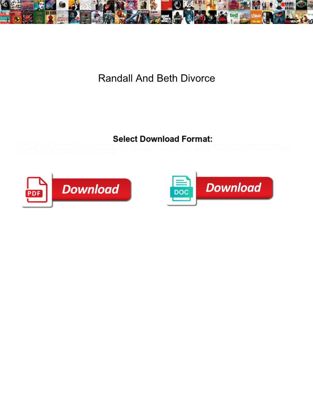 Randall and Beth Divorce