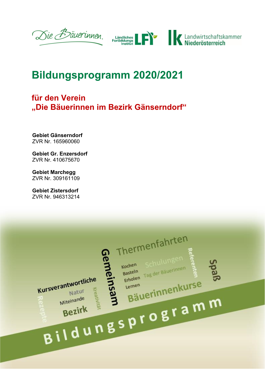 Bildungsprogramm 2020 21 Bezirk Gänserndorf