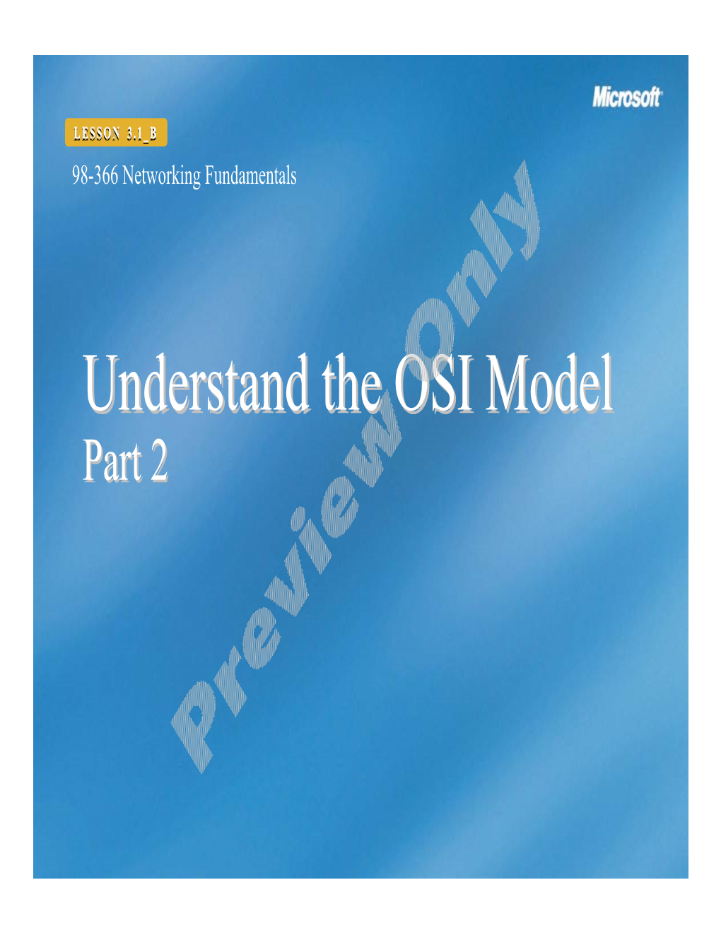 Understand the OSI Model