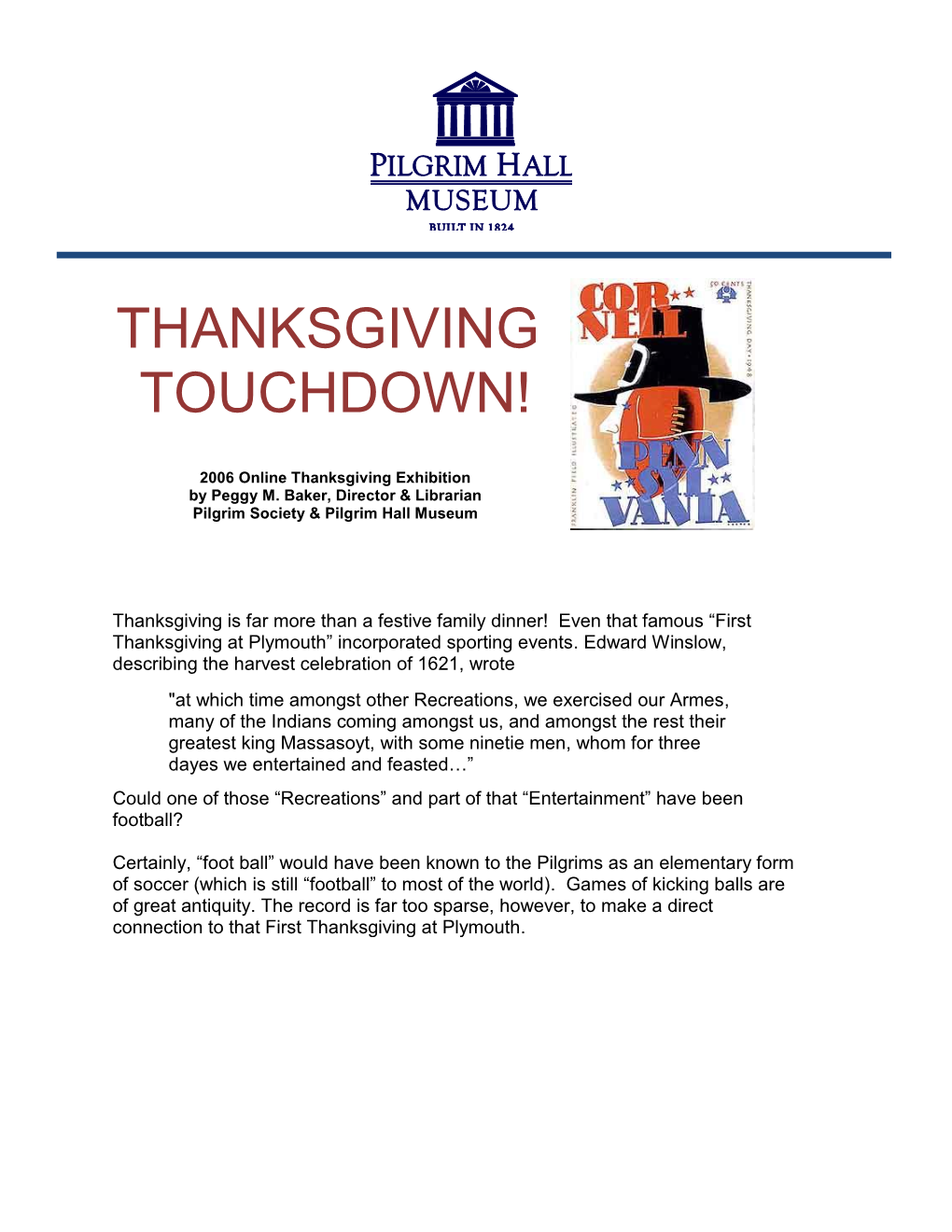 Thanksgiving Touchdown!