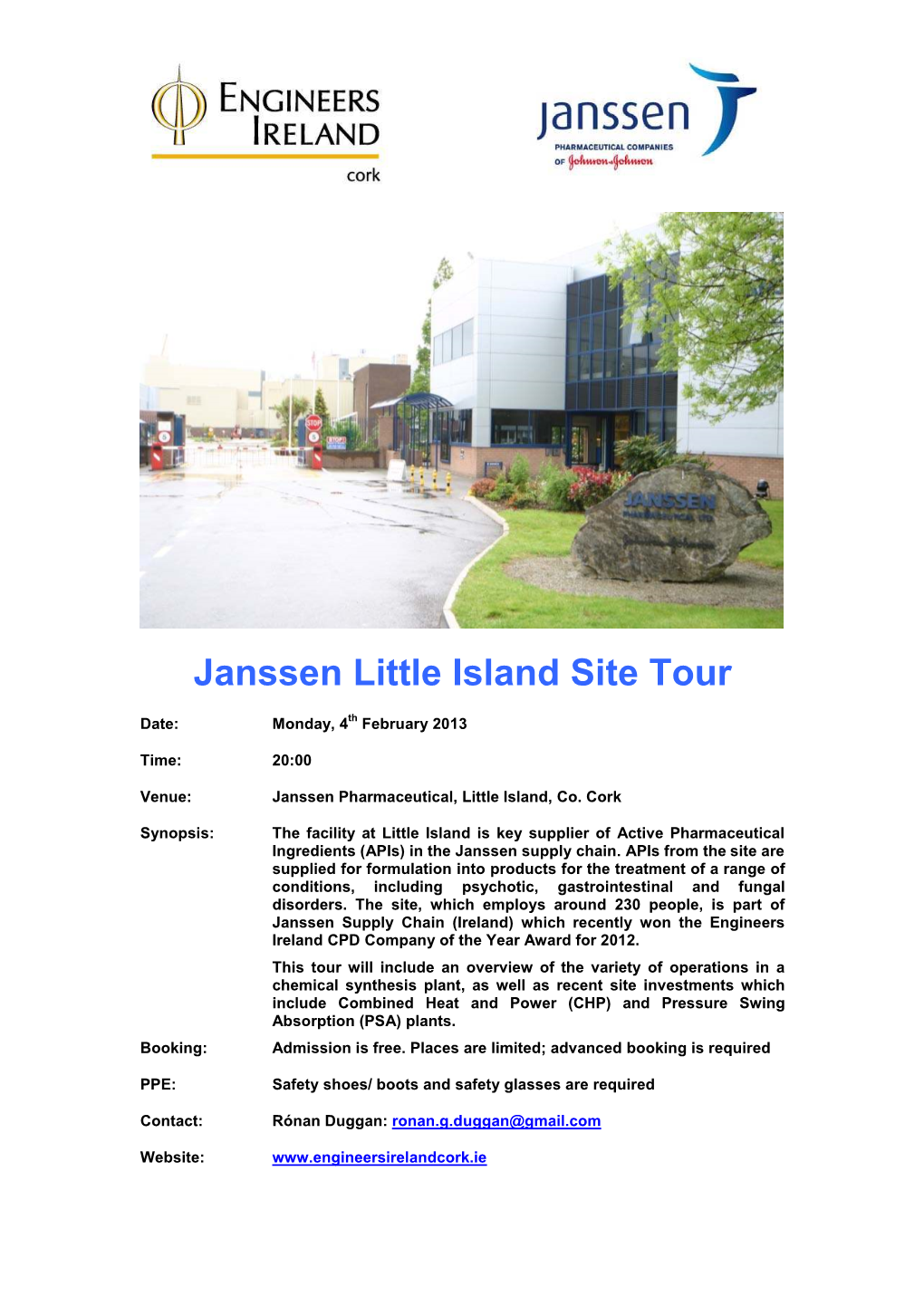 Janssen Little Island Site Tour