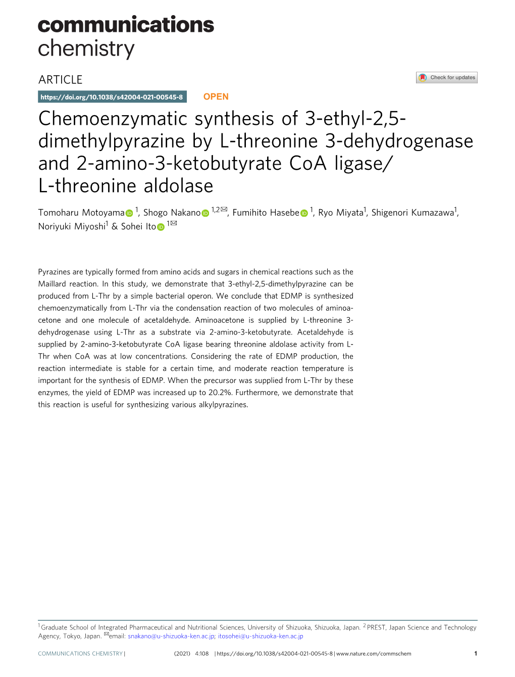 Chemoenzymatic Synthesis of 3-Ethyl-2,5