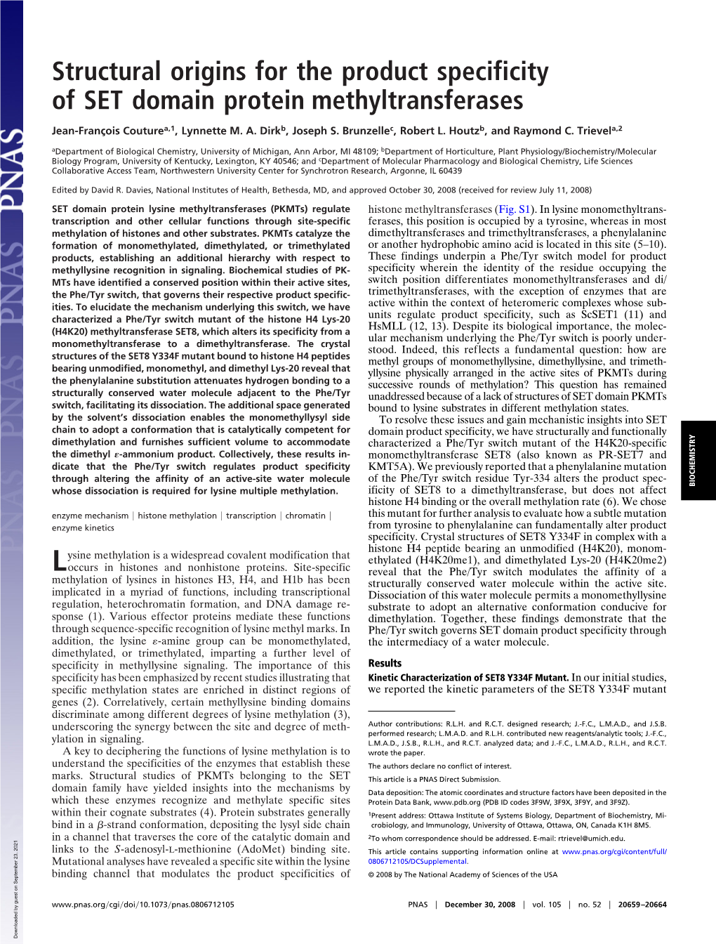 Structural Origins for the Product Specificity of SET Domain Protein Methyltransferases