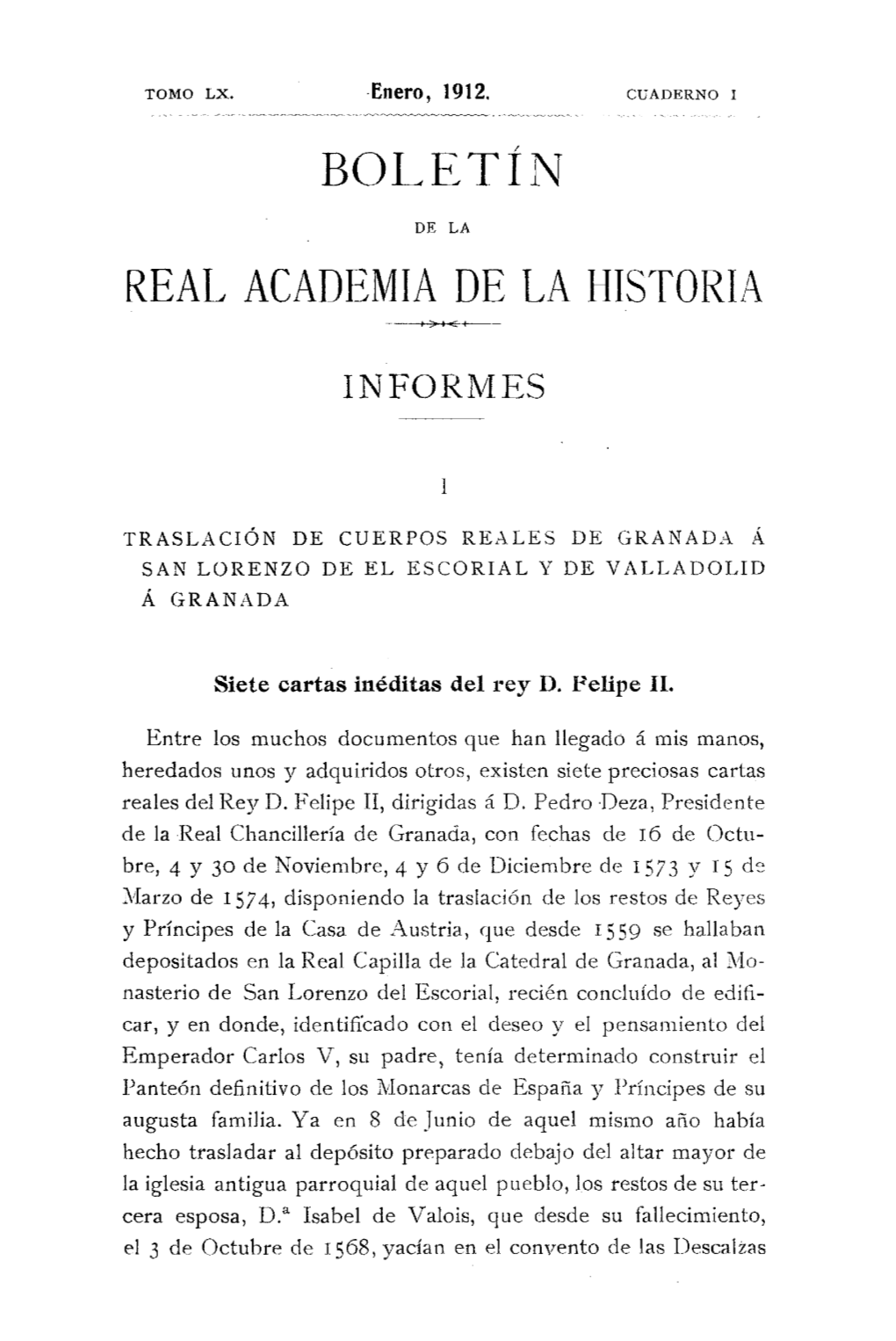 Pdf Traslación De Los Cuerpos Reales De Granada a San Lorenzo De El