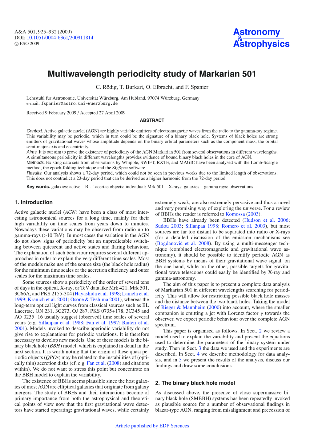 Multiwavelength Periodicity Study of Markarian 501