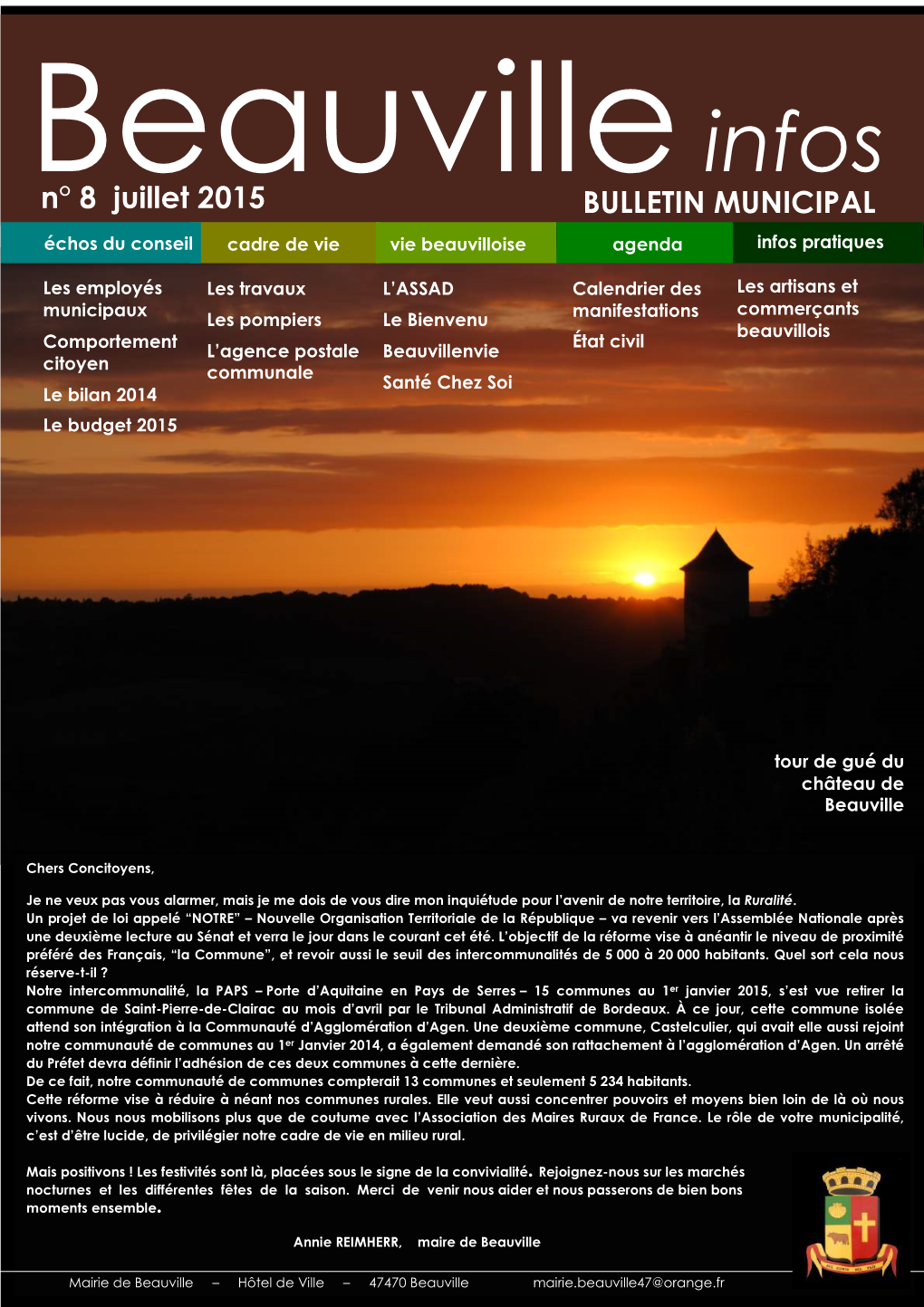 BULLETIN MUNICIPAL N° 8 Juillet 2015