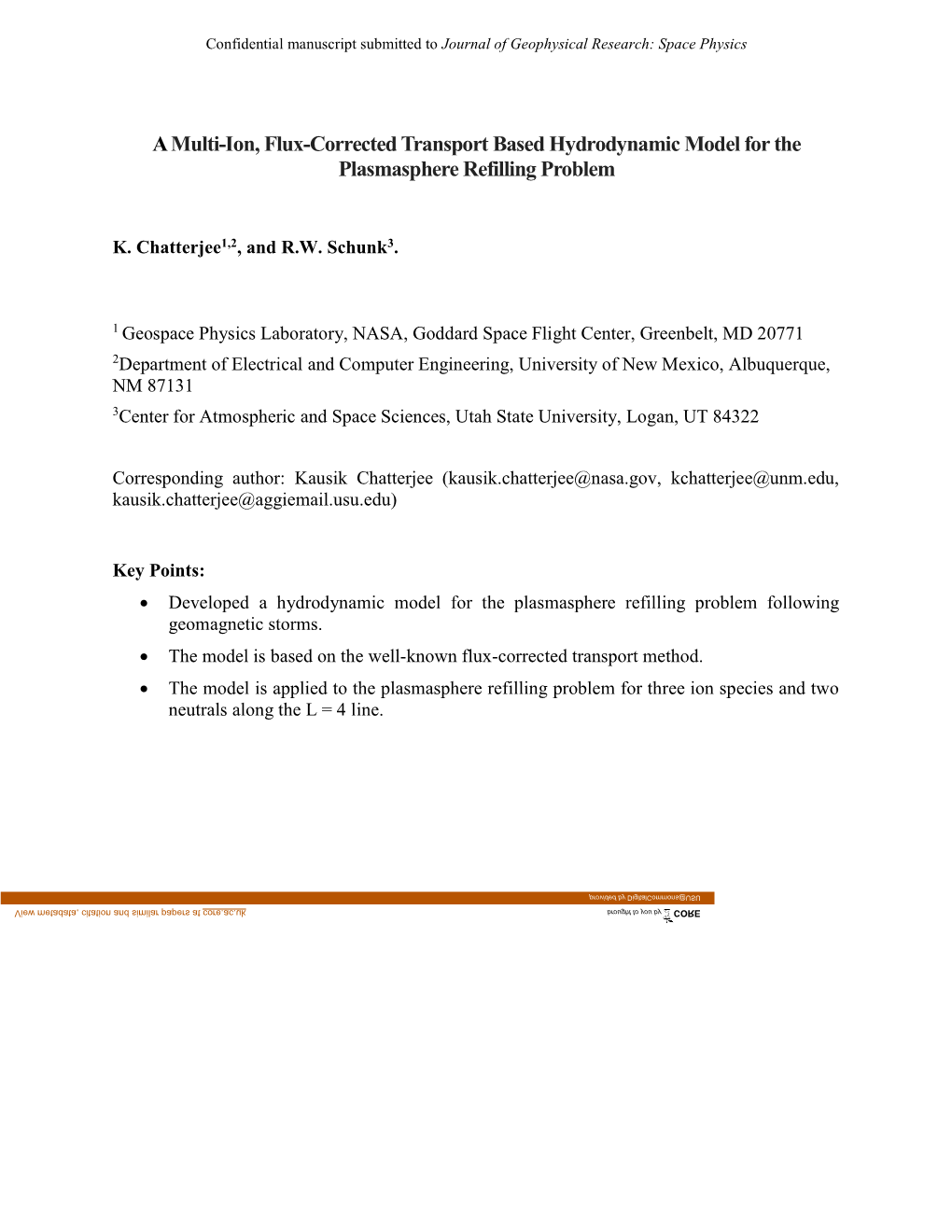 Amulti-Ion, Flux-Corrected Transport Based Hydrodynamic Model for The